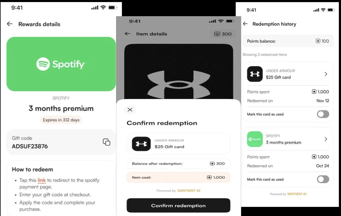 Pulse Credits reward marketplace with digital coins and gift cards